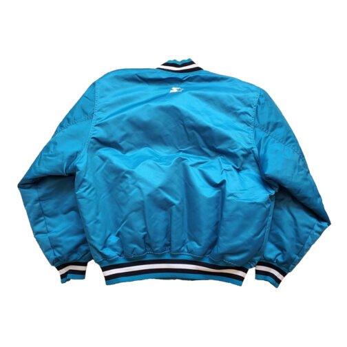 90’s San Jose Sharks Blue Satin Jacket - Image 2