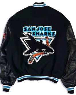 90’s San Jose Sharks Delong Black Varsity Jacket