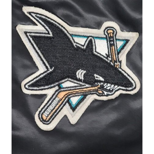 90’s San Jose Sharks Black Jacket - Image 3
