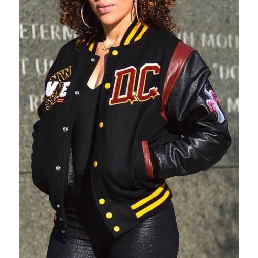 90th Anniversary Washington Commanders DC Varsity Jacket - Image 7