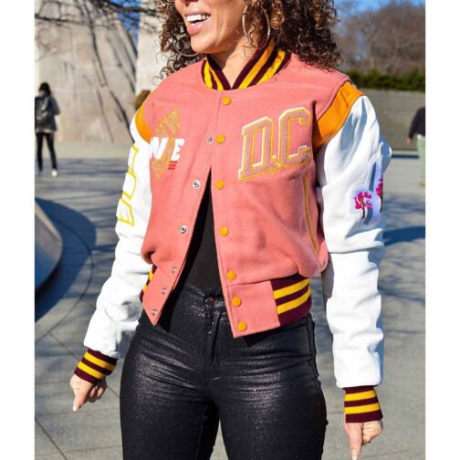 90th Anniversary Washington Commanders DC Varsity Jacket - Image 2