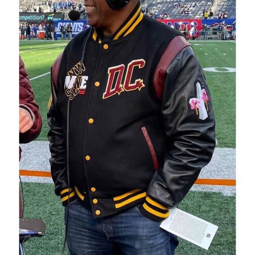 90th Anniversary Washington Commanders DC Varsity Jacket - Image 6