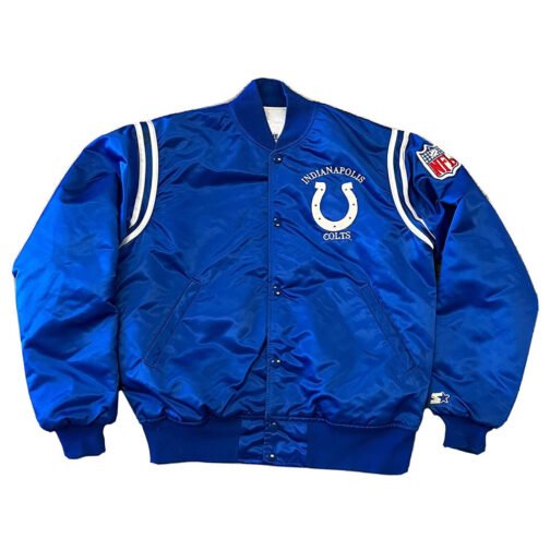 Royal 80s Indianapolis Colts Satin Jacket