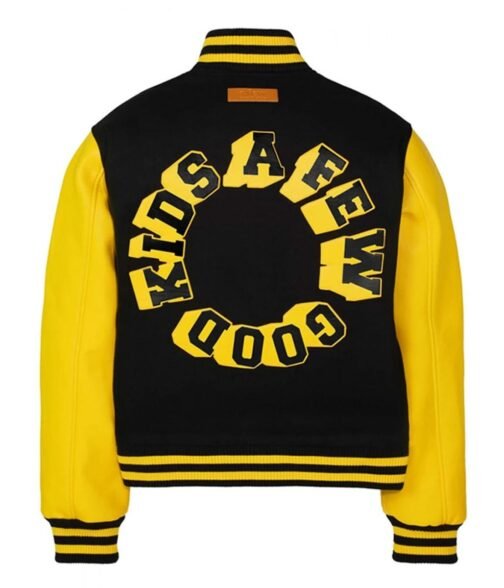 A Few Good Kids Logo Letterman Black & Yellow Jacket - Image 2