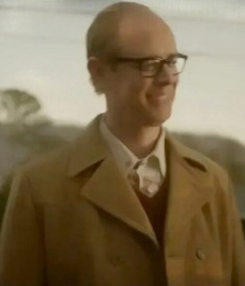 Colin Hanks A Friend of the Family Brown Wool Coat - Image 2