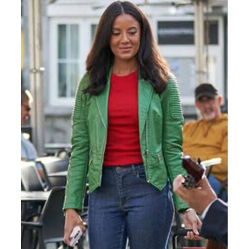 A Pinch of Portugal Heather Hemmens Leather Jacket - Image 4