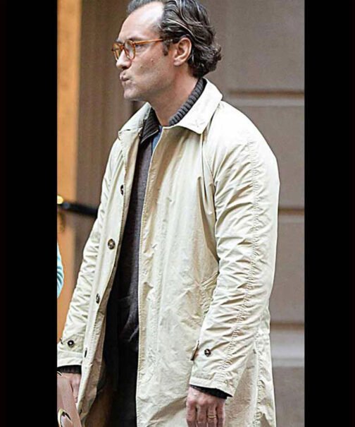 A Rainy Day in New York Jude Law Cotton Coat - Image 13