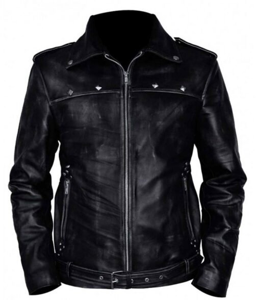 A Long Way Down Aaron Paul Biker Leather Jacket