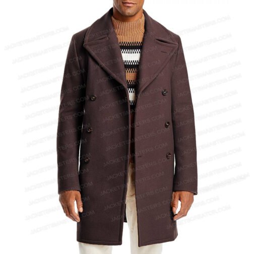 Peaky Blinders Aidan Gillen Brown Wool Coat - Image 4