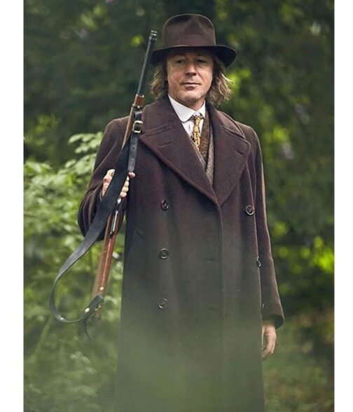 Peaky Blinders Aidan Gillen Brown Wool Coat - Image 2