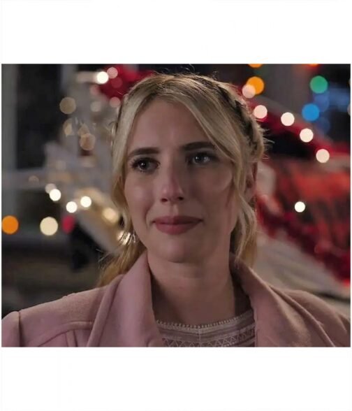 Emma Roberts About Fate Pink Coat - Image 6