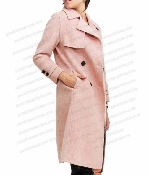 Emma Roberts About Fate Pink Coat - Image 5