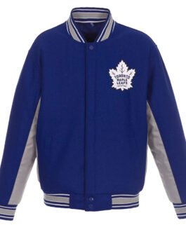 Accent Toronto Maple Leafs Varsity Royal/Gray Wool Jacket