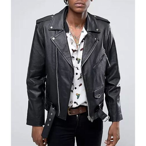Ace of Spades Black Leather Jacket - Image 4
