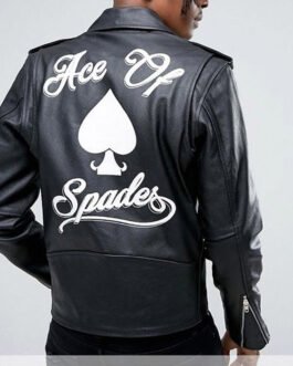 Ace of Spades Black Leather Jacket