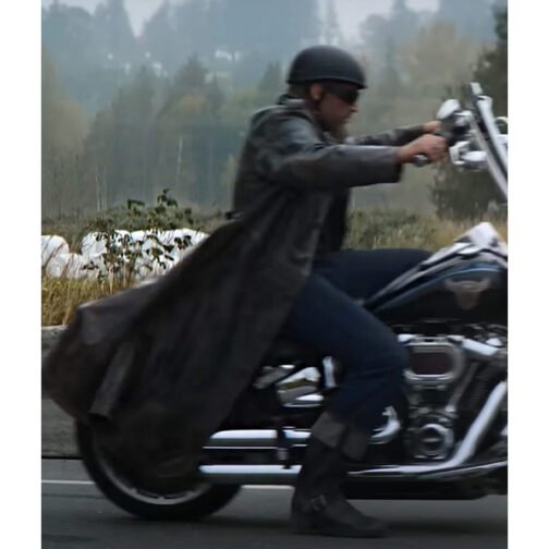 Adam Copeland Percy Jackson and the Olympians Ares Leather Coat - Image 3