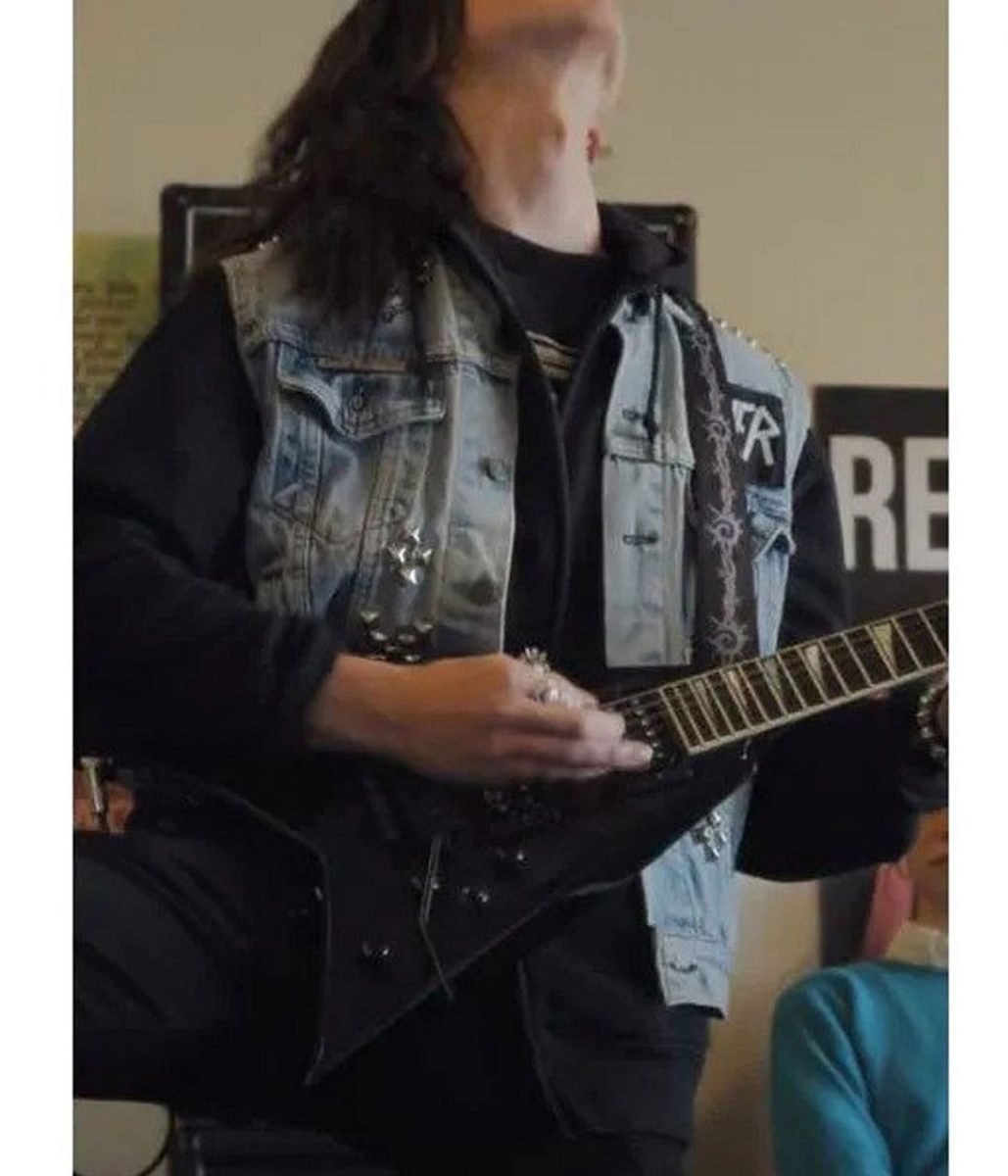 Metal Lords Adrian Greensmith Denim Studded Vest - Image 8