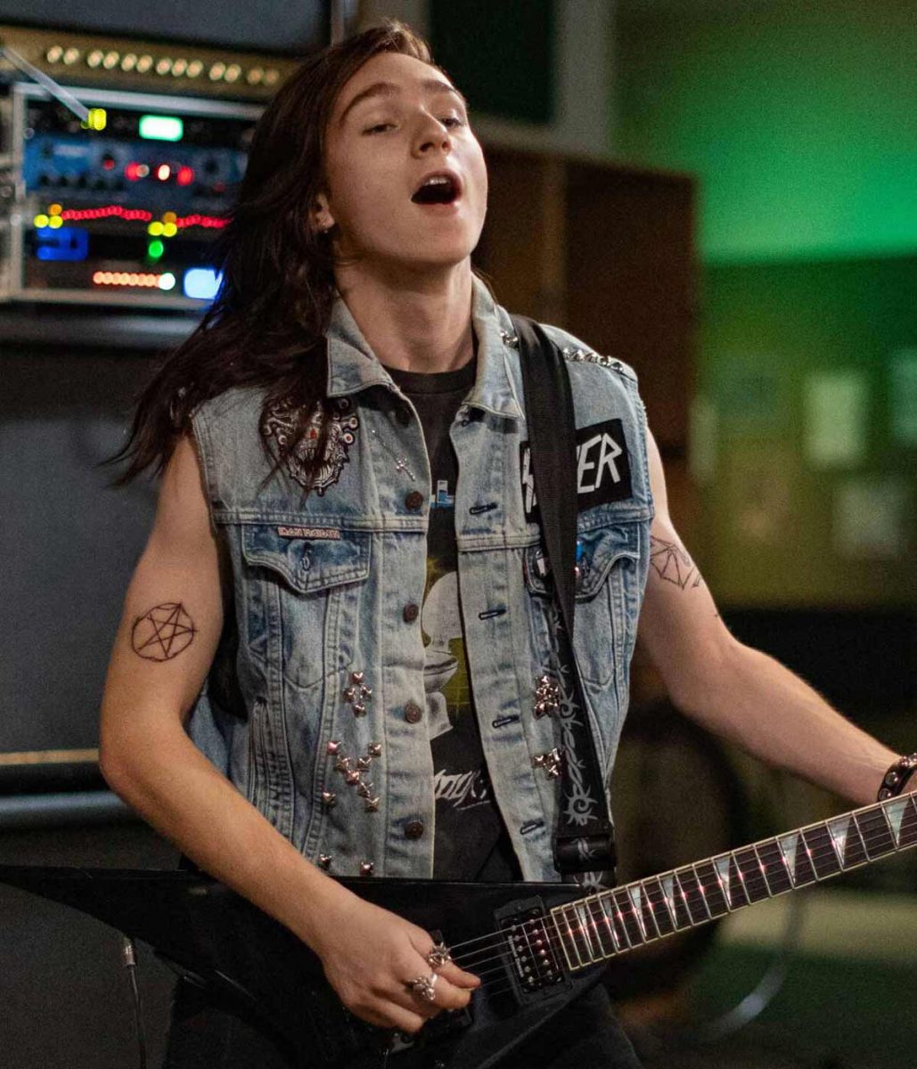 Metal Lords Adrian Greensmith Denim Studded Vest - Image 2