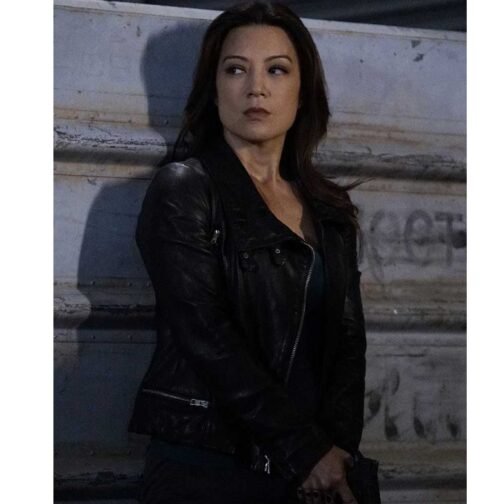 Agents of Shield Ming-Na Wen Motorcycle Leather Jacket - Image 10