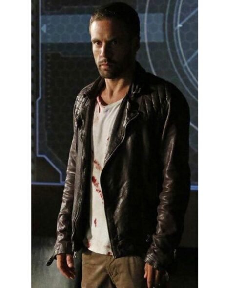 Agents of Shield Nick Blood Quilted Leather Jacket - Image 2