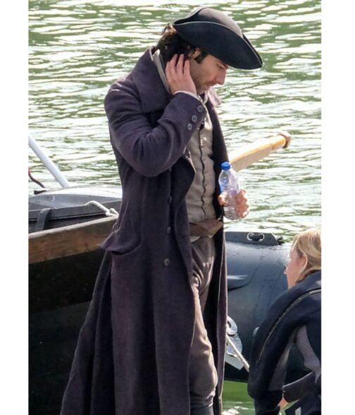 Aidan Turner Poldark Season 05 Black Wool Coat - Image 8