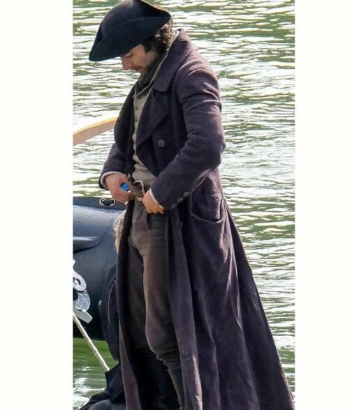 Aidan Turner Poldark Season 05 Black Wool Coat - Image 9