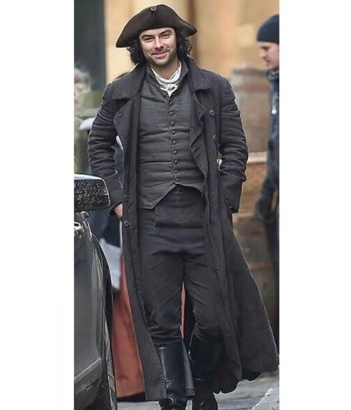 Aidan Turner Poldark Season 05 Black Wool Coat - Image 10