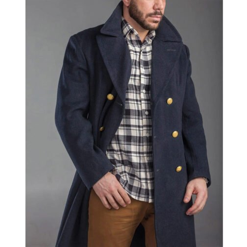 Air Force Wool Blue Overcoat - Image 5