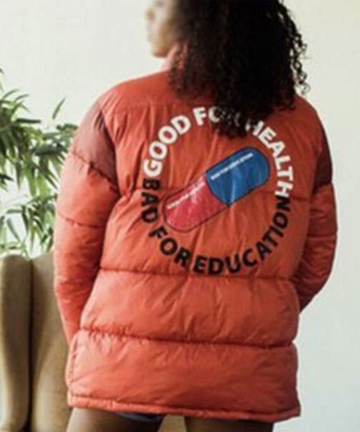 Akira Good For Health Bad For Education Puffer Jacket - Image 3