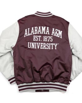 Alabama A&M Bulldogs Maroon and Light Gray Jacket
