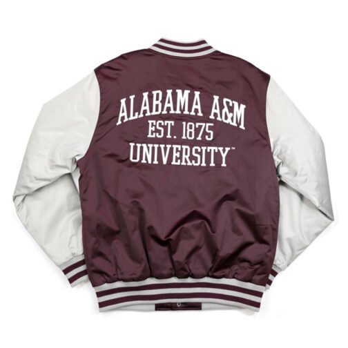 Alabama A&M Bulldogs Maroon and Light Gray Jacket - Image 2