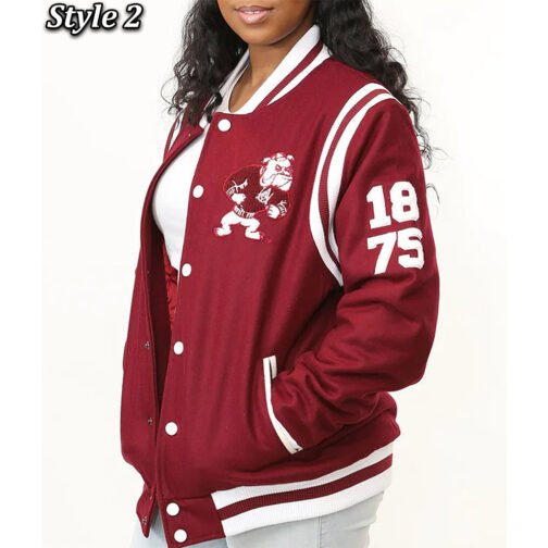 Alabama A&M University Burgundy Varsity Jacket - Image 6