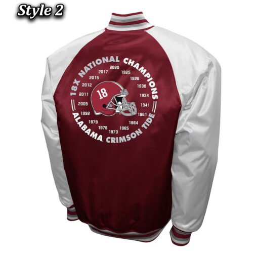 Alabama Crimson The Game Crimson Satin Jacket - Image 4