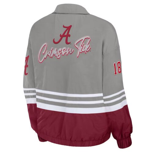 Alabama Crimson Throwback Windbreaker Jacket - Image 2