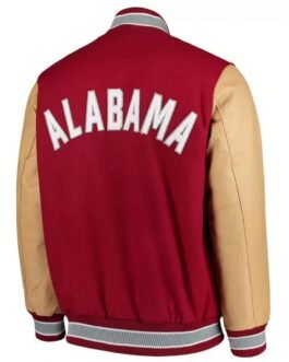 Alabama Crimson Tide Red Letterman Jacket