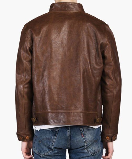 Albert Einstein Vintage Leather Jacket - Image 4
