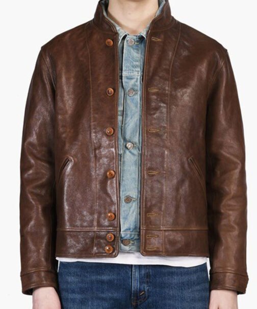 Albert Einstein Vintage Leather Jacket - Image 2