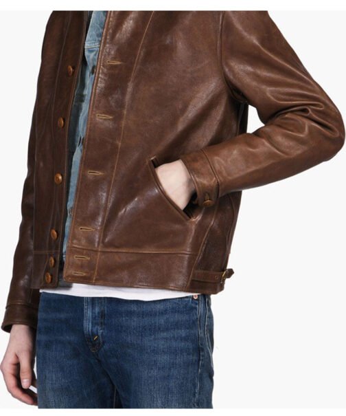 Albert Einstein Vintage Leather Jacket - Image 3