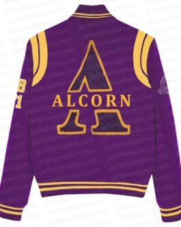 Alcorn Purple Varsity Wool Jacket