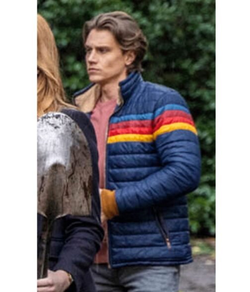 Nancy Drew Alex Saxon Blue Puffer Jacket - Image 8