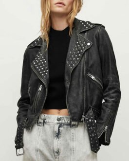Alexis Kaufman WWE Raw Studded Leather Jacket