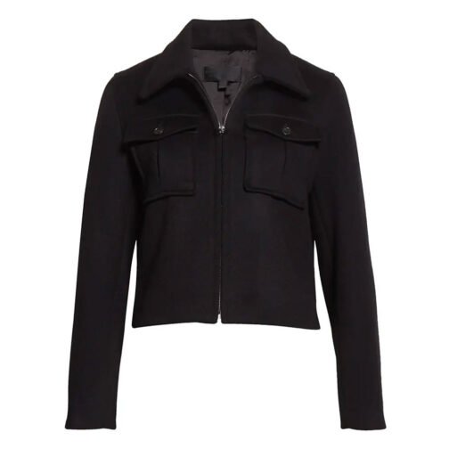 Alexa Davalos FBI Most Wanted Black Wool Jacket - Image 5