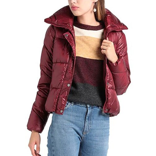 Ridley Alexandra Hannant Puffer Burgundy Jacket - Image 4