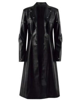 Rosa Salazar Alita Battle Angel Leather Coat