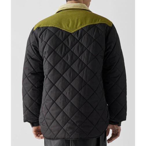 Michael Evans Behling All American Quilted Black Jacket - Image 4