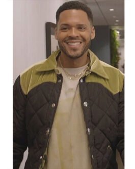 Michael Evans Behling All American Quilted Black Jacket