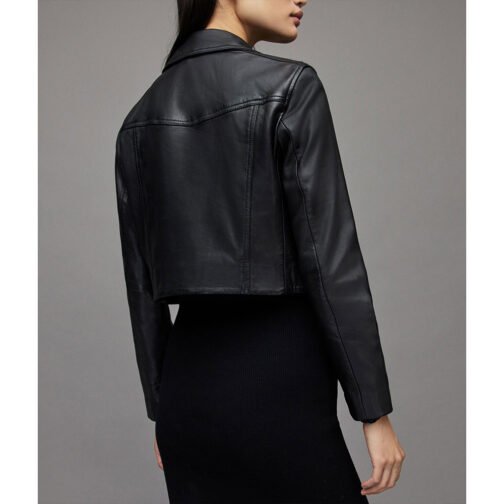 Samantha Logan All American Season 5 Cropped Leather Jacket - Image 3