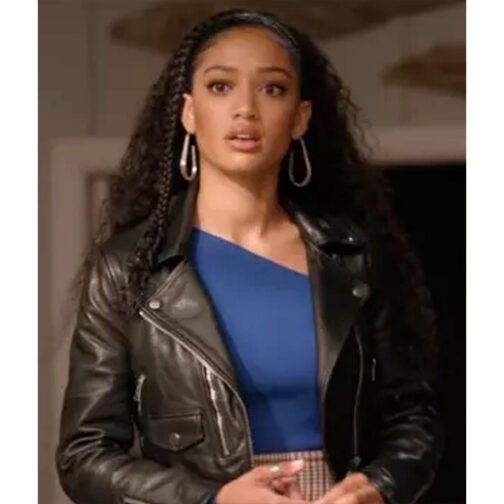 Samantha Logan All American Season 5 Cropped Leather Jacket - Image 2