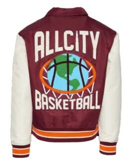 Varsity All City Basketball Maroon and White Jacket