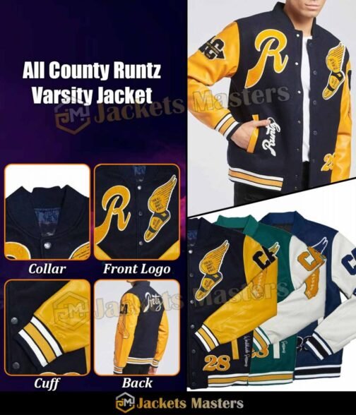 Men’s Runtz All County Varsity Jacket - Image 13